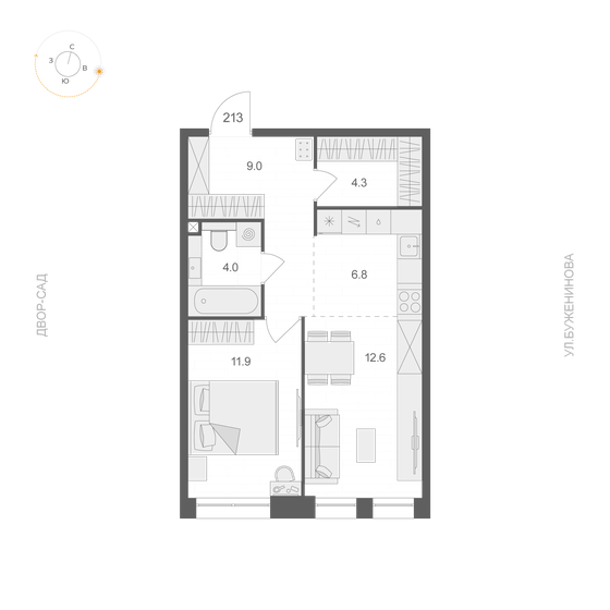 43,8 м², апартаменты-студия 13 140 000 ₽ - изображение 108