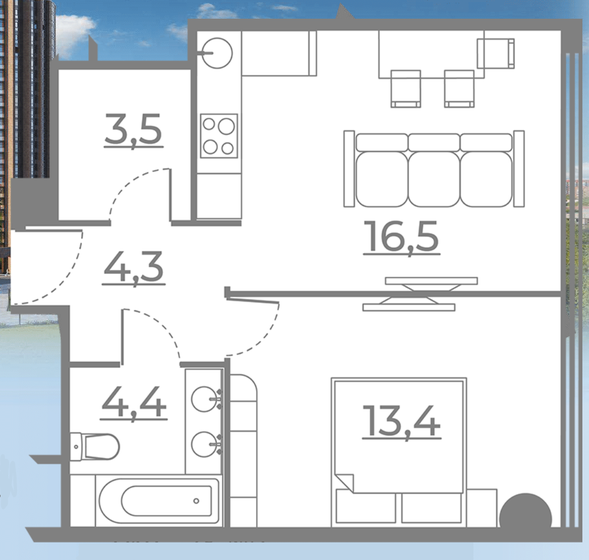 70,7 м², 2-комнатные апартаменты 22 500 000 ₽ - изображение 17