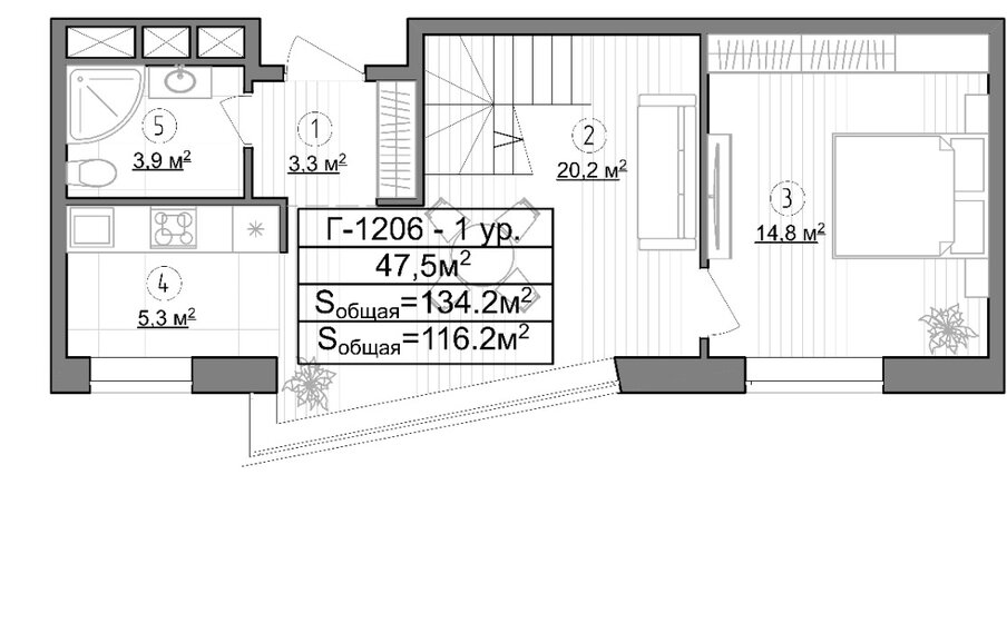 45 м², 2-комнатная квартира 13 500 000 ₽ - изображение 111