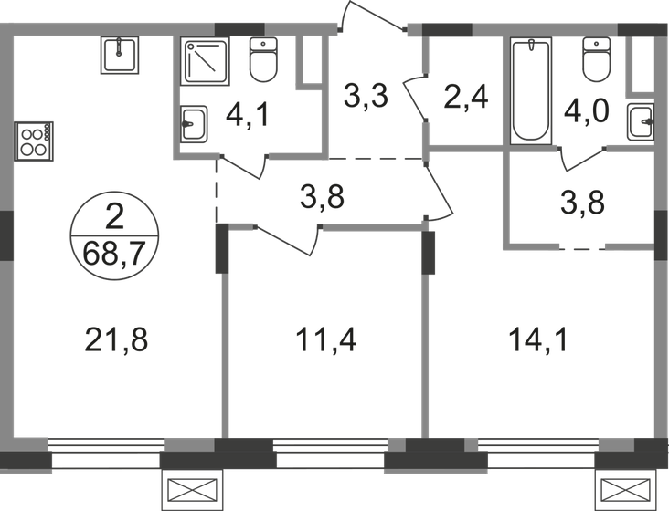 74,5 м², 2-комнатная квартира 17 371 418 ₽ - изображение 41