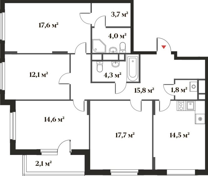 117,3 м², 5-комнатная квартира 27 688 092 ₽ - изображение 25