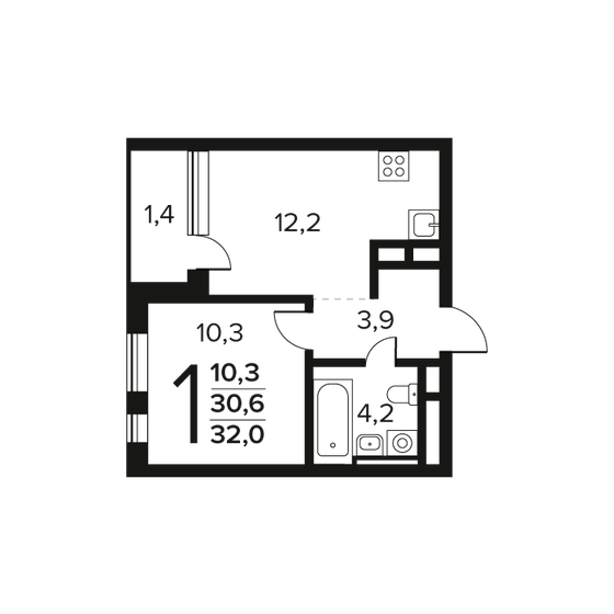 33,5 м², апартаменты-студия 5 762 000 ₽ - изображение 88