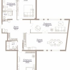 Квартира 174,8 м², 3-комнатная - изображение 2