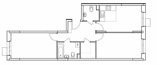 Квартира 64,7 м², 2-комнатная - изображение 1