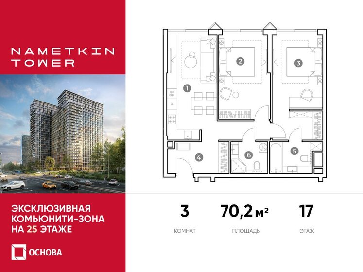 67,4 м², 3-комнатная квартира 28 000 000 ₽ - изображение 75