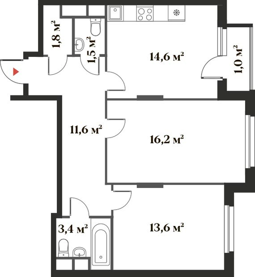 62 м², 2-комнатная квартира 15 999 718 ₽ - изображение 28