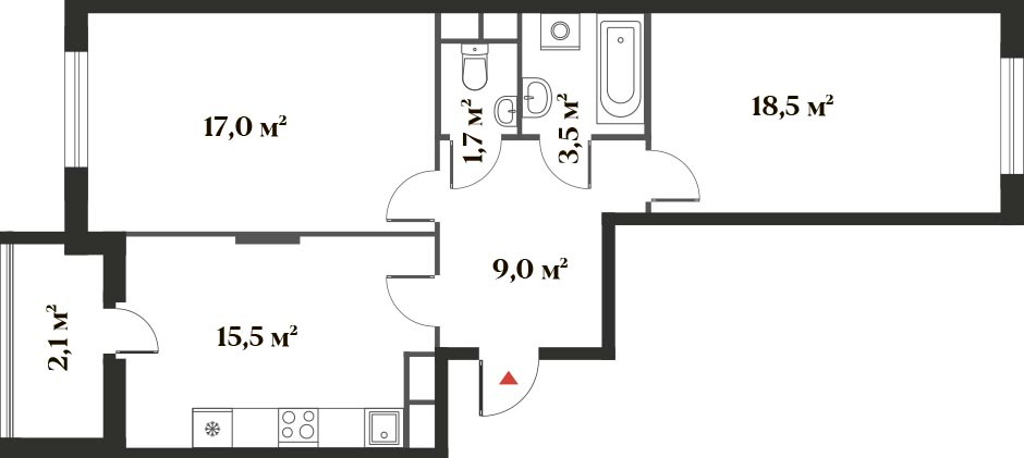 115,2 м², 3-комнатная квартира 15 500 000 ₽ - изображение 67