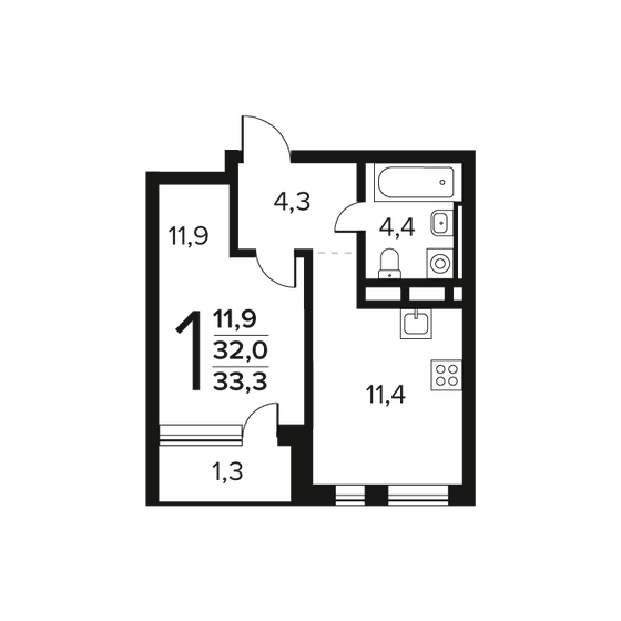 33,5 м², апартаменты-студия 5 762 000 ₽ - изображение 92