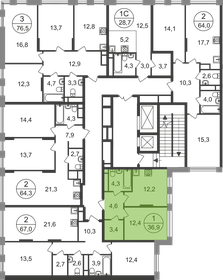 Квартира 36,9 м², 1-комнатная - изображение 2