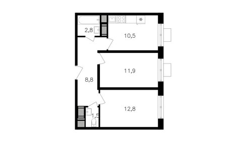 Квартира 48,3 м², 2-комнатная - изображение 1