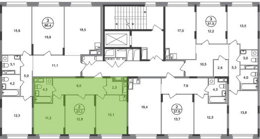 Квартира 53,2 м², 2-комнатная - изображение 2