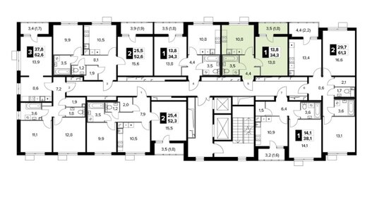 Квартира 34,4 м², 1-комнатная - изображение 1