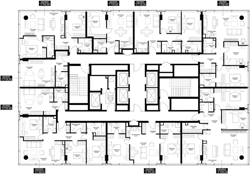 23,8 м², апартаменты-студия 27 000 000 ₽ - изображение 91