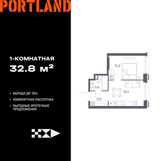 40 м², 1-комнатная квартира 12 800 000 ₽ - изображение 37