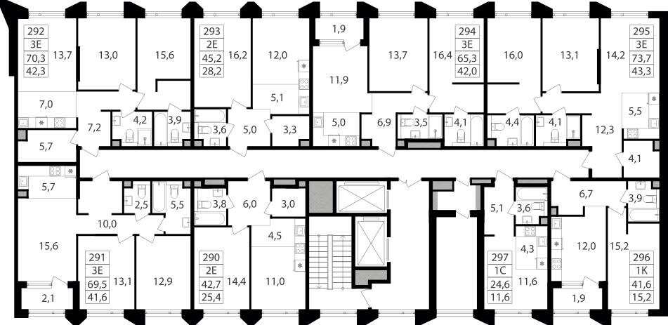 67,3 м², 2-комнатная квартира 32 122 290 ₽ - изображение 26