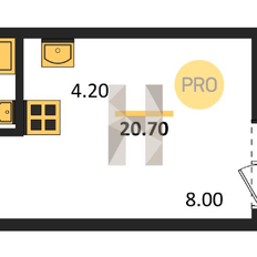 Квартира 20 м², студия - изображение 3