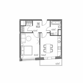 Квартира 50,2 м², 1-комнатные - изображение 1