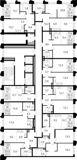 43,9 м², 1-комнатная квартира 24 333 770 ₽ - изображение 30