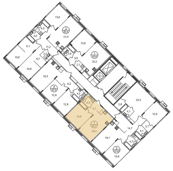 41,6 м², 1-комнатная квартира 11 839 042 ₽ - изображение 47