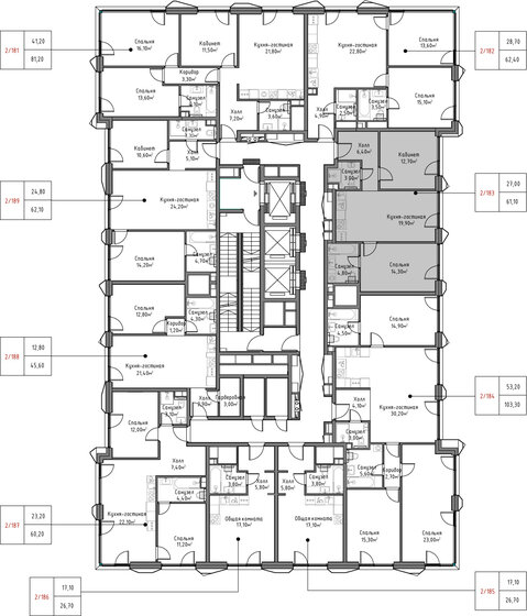 59,9 м², 3-комнатная квартира 15 000 000 ₽ - изображение 138