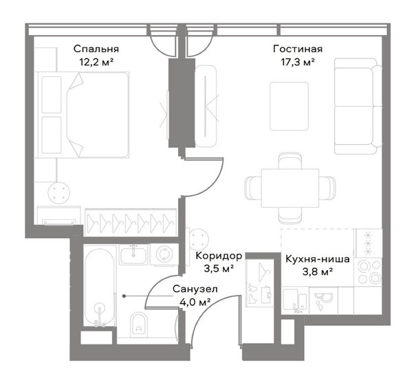 23,8 м², апартаменты-студия 27 000 000 ₽ - изображение 147