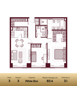 Квартира 84 м², 3-комнатная - изображение 1