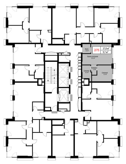 29,8 м², квартира-студия 11 500 000 ₽ - изображение 99