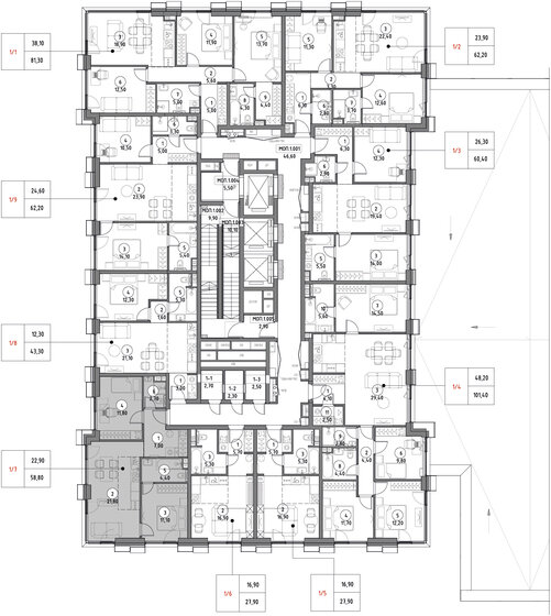 56 м², 3-комнатная квартира 16 900 000 ₽ - изображение 127