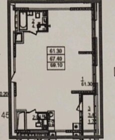 Квартира 69,1 м², 2-комнатная - изображение 1