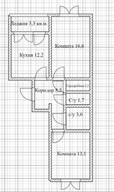 Квартира 59,6 м², 2-комнатная - изображение 3