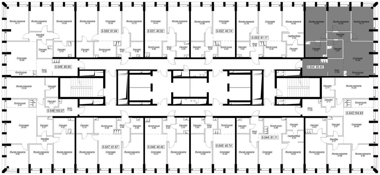 86 м², 3-комнатная квартира 42 327 952 ₽ - изображение 51