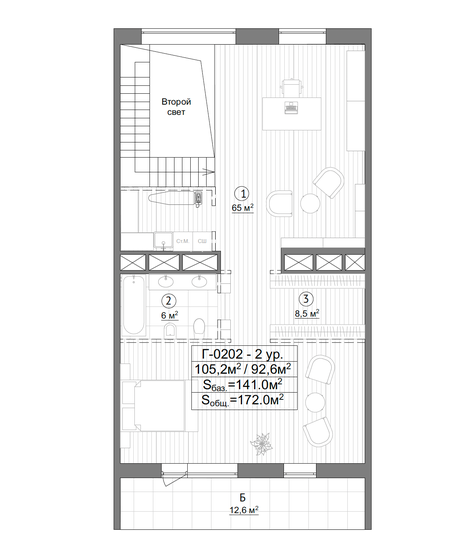 45 м², 2-комнатная квартира 13 500 000 ₽ - изображение 117