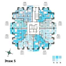 Квартира 72,8 м², 2-комнатная - изображение 2