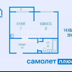 Квартира 28 м², студия - изображение 3