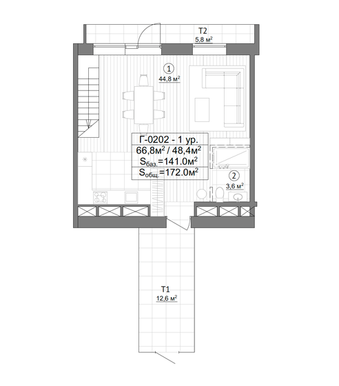 45 м², 2-комнатная квартира 13 500 000 ₽ - изображение 116