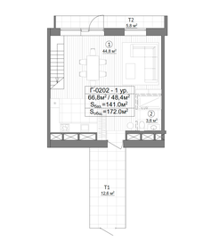 Квартира 127,6 м², 3-комнатные - изображение 1