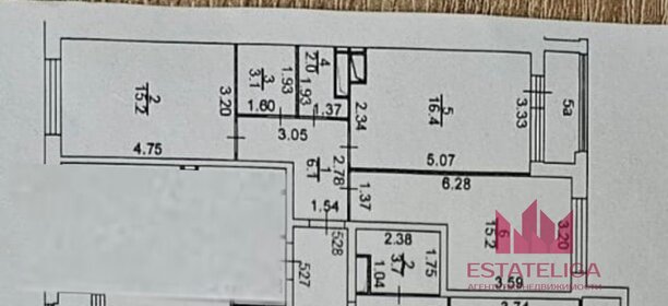 Квартира 59,6 м², 2-комнатная - изображение 1