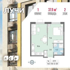 Квартира 37,9 м², 1-комнатная - изображение 1