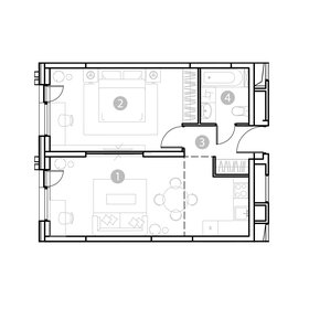 Квартира 49,9 м², 2-комнатные - изображение 1