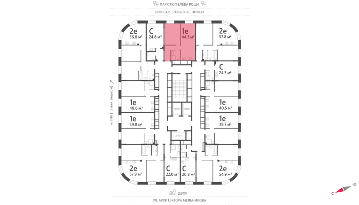 42 м², 1-комнатная квартира 25 400 000 ₽ - изображение 14