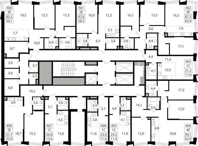 87,1 м², 3-комнатная квартира 45 631 688 ₽ - изображение 26