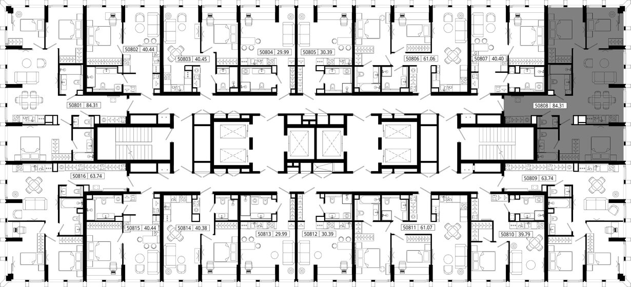 85,2 м², 3-комнатная квартира 39 383 336 ₽ - изображение 46