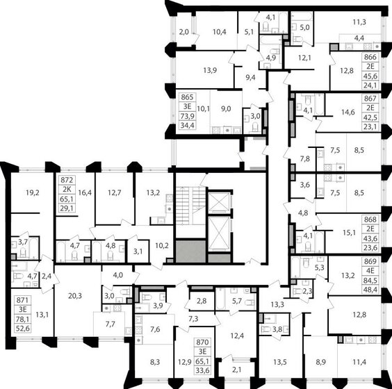 87,1 м², 3-комнатная квартира 45 631 688 ₽ - изображение 39