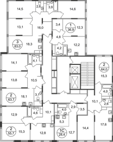 Квартира 63,7 м², 2-комнатная - изображение 2