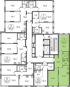 Квартира 64 м², 2-комнатная - изображение 2