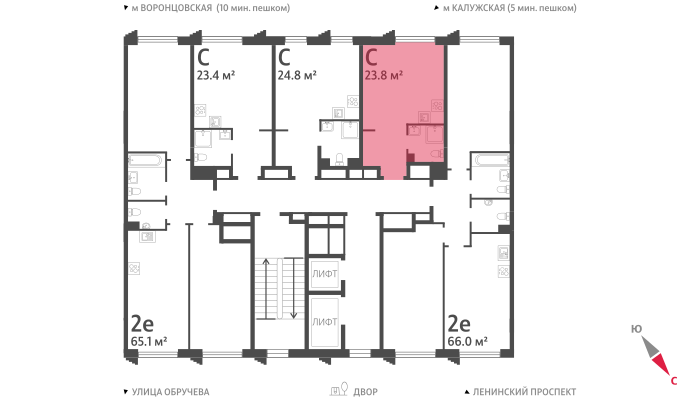 24,3 м², квартира-студия 12 500 000 ₽ - изображение 64