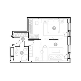 Квартира 43,3 м², 2-комнатные - изображение 1