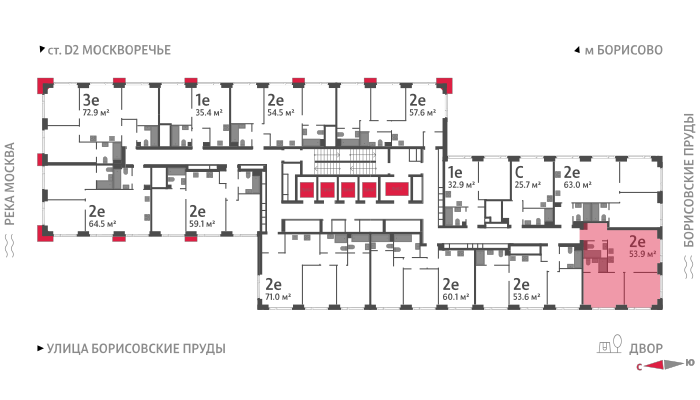 53,5 м², 2-комнатная квартира 15 799 000 ₽ - изображение 37