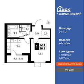 Квартира 36,1 м², 1-комнатная - изображение 1