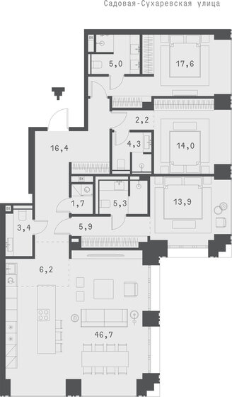 245 м², 4-комнатная квартира 396 072 000 ₽ - изображение 104